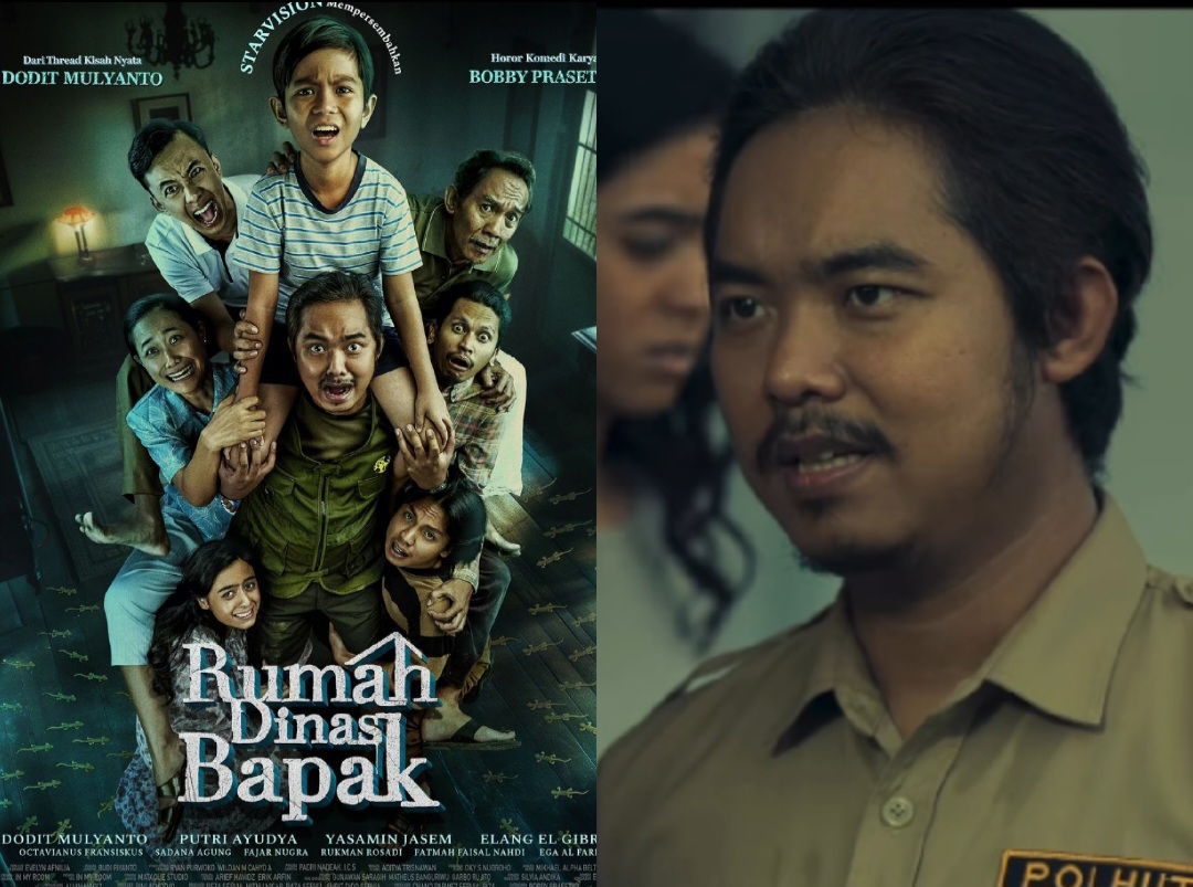 Poster film (kanan) dan Dodit Mulyanto. Instagram official @rumahdinasbapak