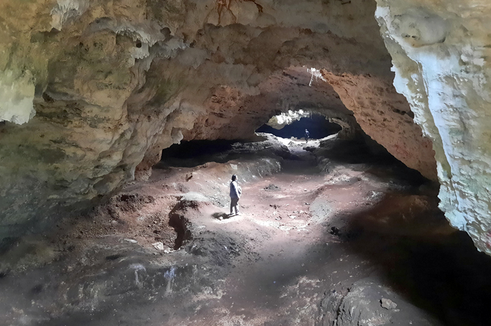 POTENSIAL: Gua Larangan di Desa Larangan, Kecamatan Tambakromo, perlu dikelola dengan baik agar wisatanya berkembang.