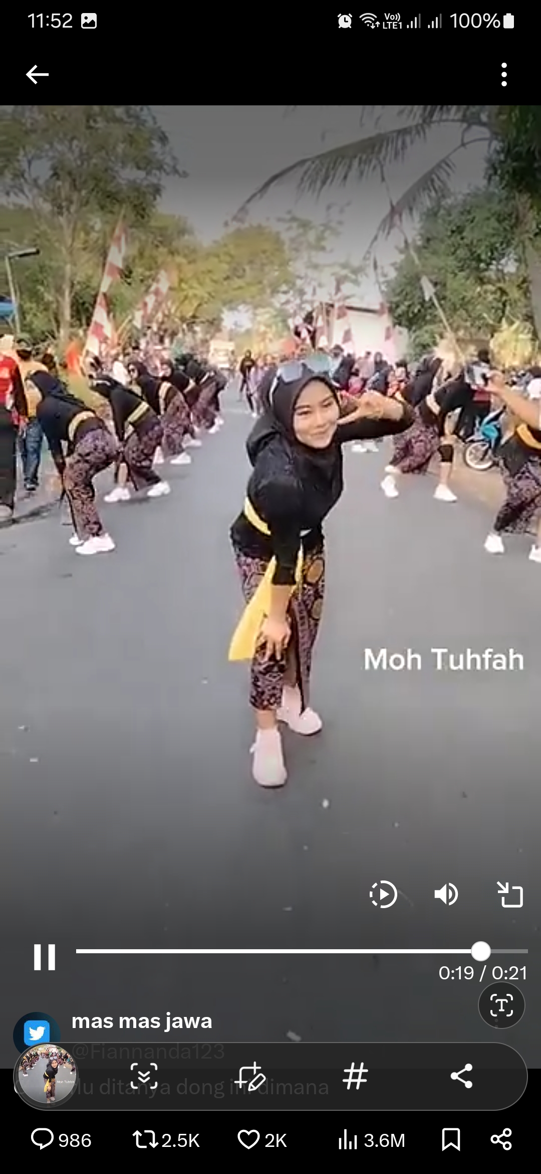 Screenshot video joget. Sumber: Twitter
