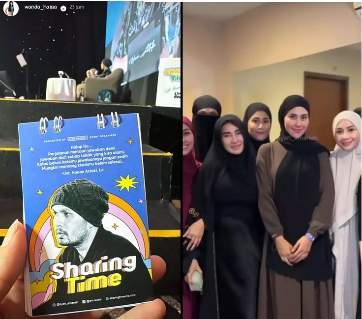 Stylist artis Wanda Hara, seorang transpuan, menuai kecaman dari netizen setelah diduga mengenakan cadar saat menghadiri kajian Ustaz Hanan Attaki. (Tangkapan Layar)