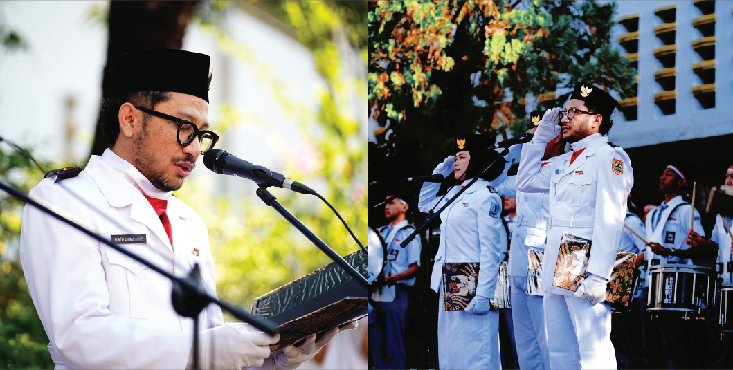 Kunto Aji&nbsp;Jadi Petugas Upacara&nbsp;HUT ke-79 RI di&nbsp;SMAN 1 Semarang