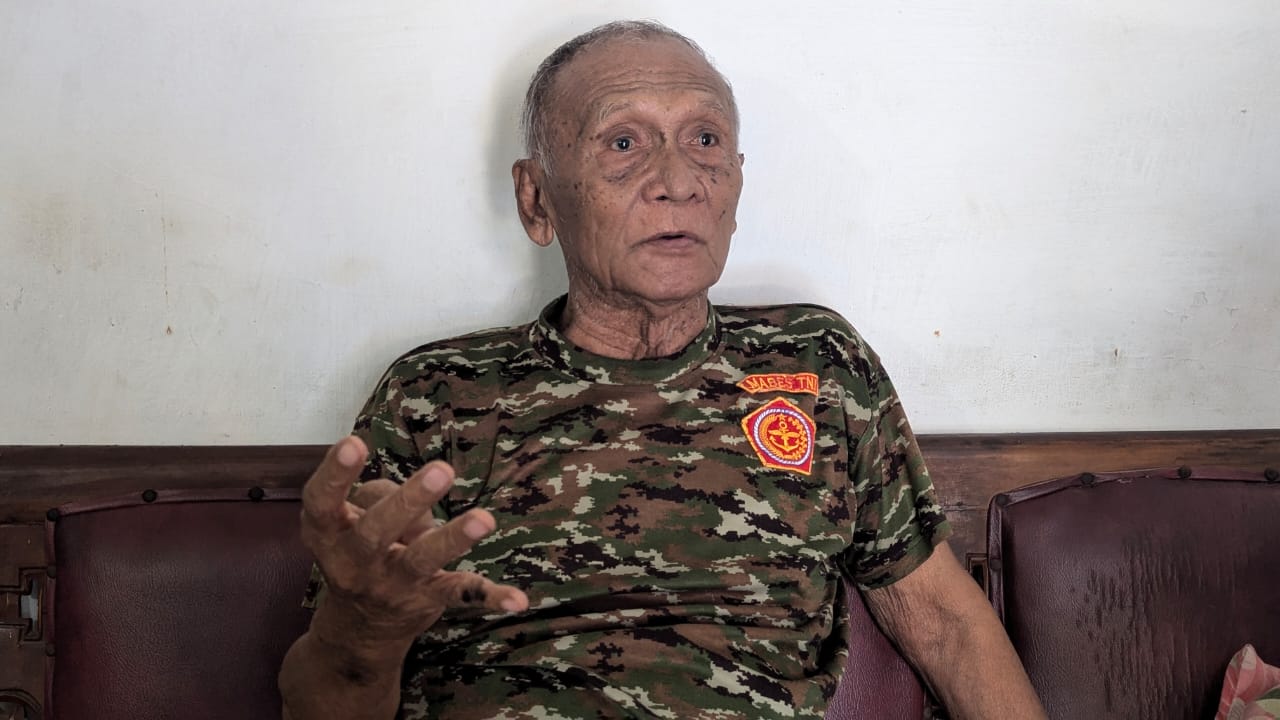 Masdjudi, Veteran Asal Rembang yang ikut dalam operasi Trikora dan Dwikora sekitar tahun 1960-an.