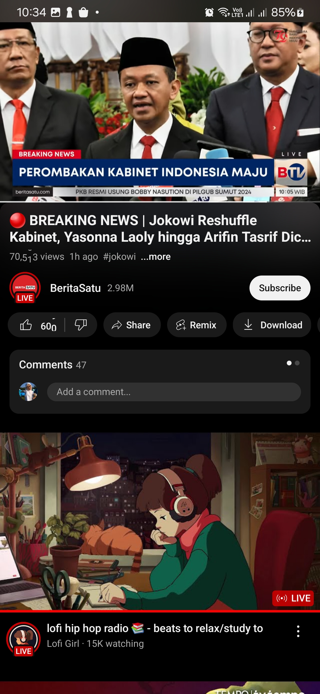 Bahlil Lahadalia setelah resmi dilantik (19/8/2024).