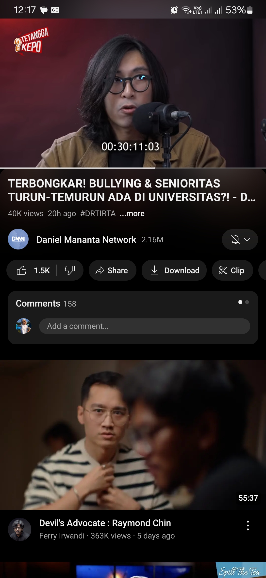 Dokter Tirta PengPeng dalam Youtube Daniel Mananta Network.