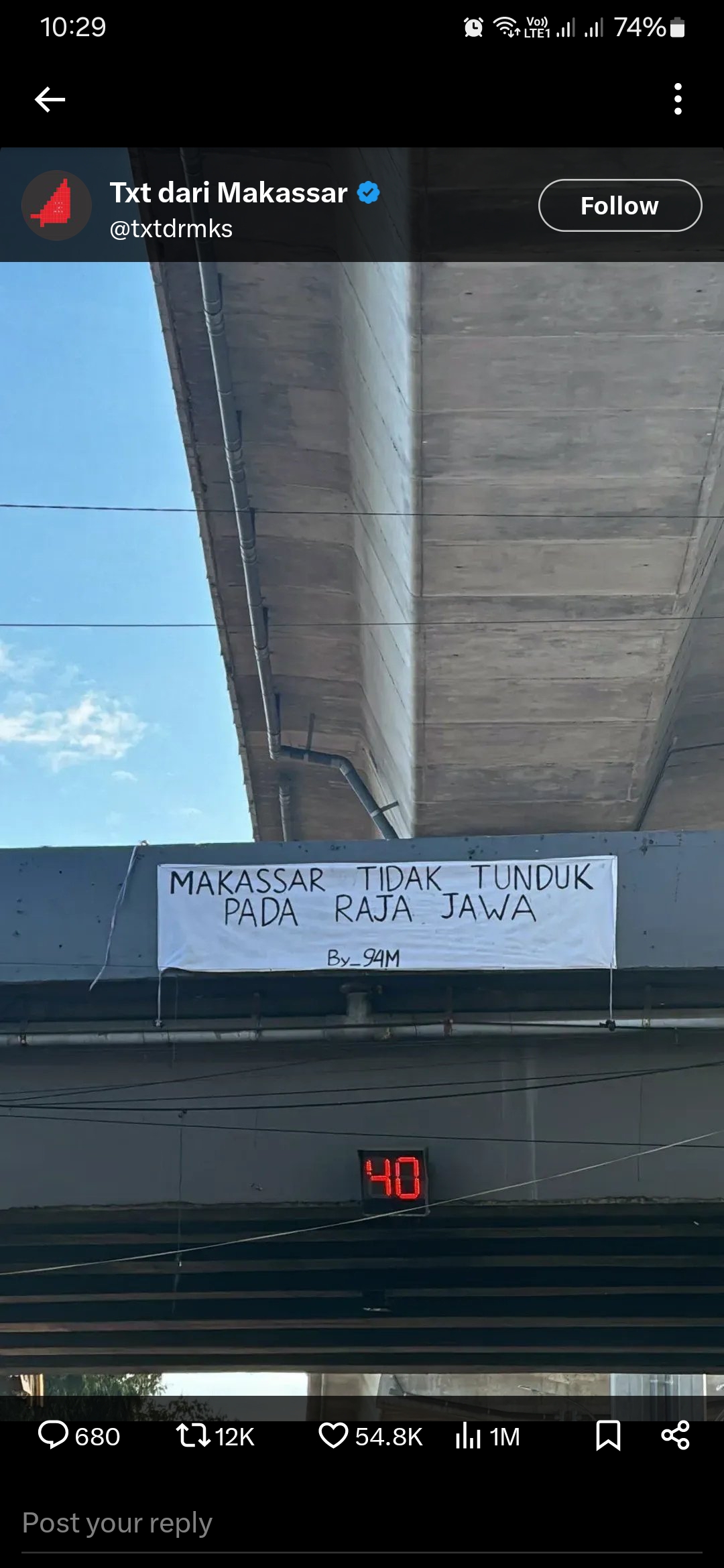 Salah satu postingan di media sosial mengenai perujukan istilah Raja Jawa. Foto: @txtdrmks