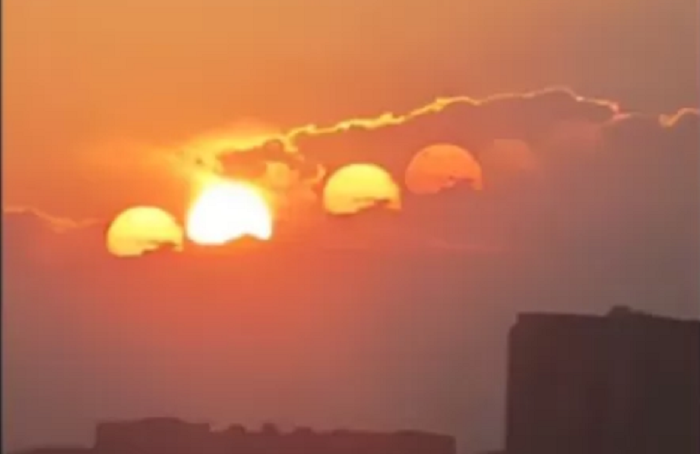 Fenomena 7 Matahari di Langit Chengdu