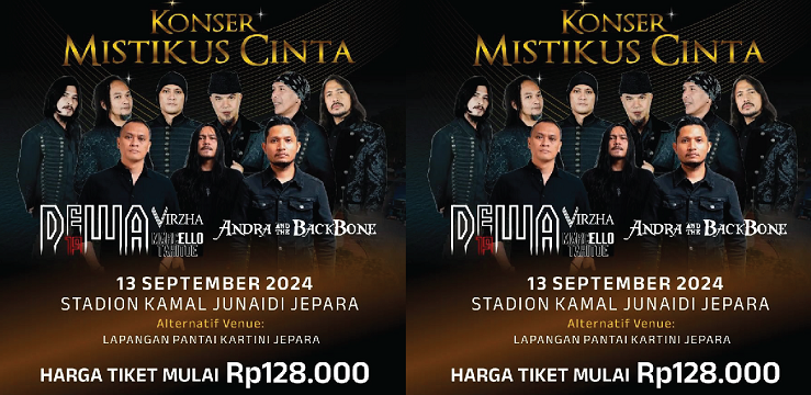 Dewa 19 Bersama Virzha dan Marcello Tahitoe Akan Tampil di Jepara