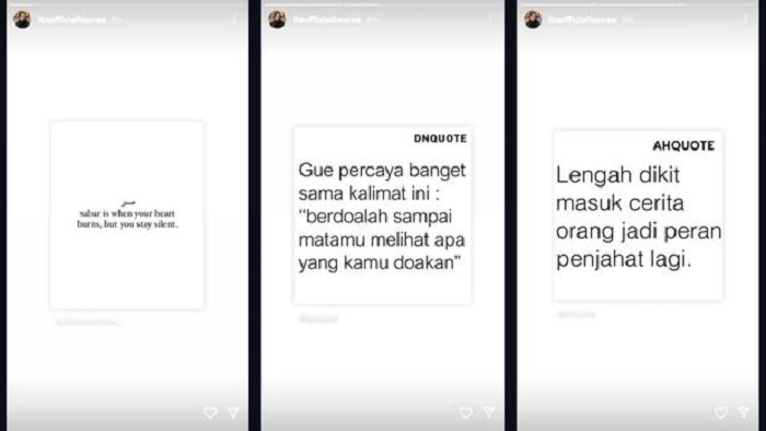 Respons Lolly di Media Sosial setelah statement nikita mirzani yang menyebutnya sempat hamil