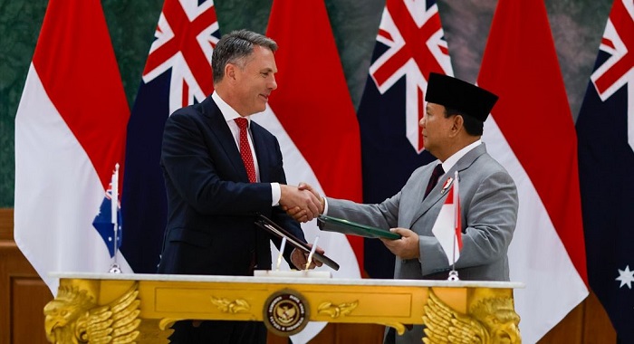 Kerjasama Pertahanan oleh Presiden terpilih Indonesia, Prabowo Subianto, yang saat ini juga menjabat sebagai Menteri Pertahanan, bersama dengan Menteri Pertahanan Australia, Richard Marles (Foto : IG)