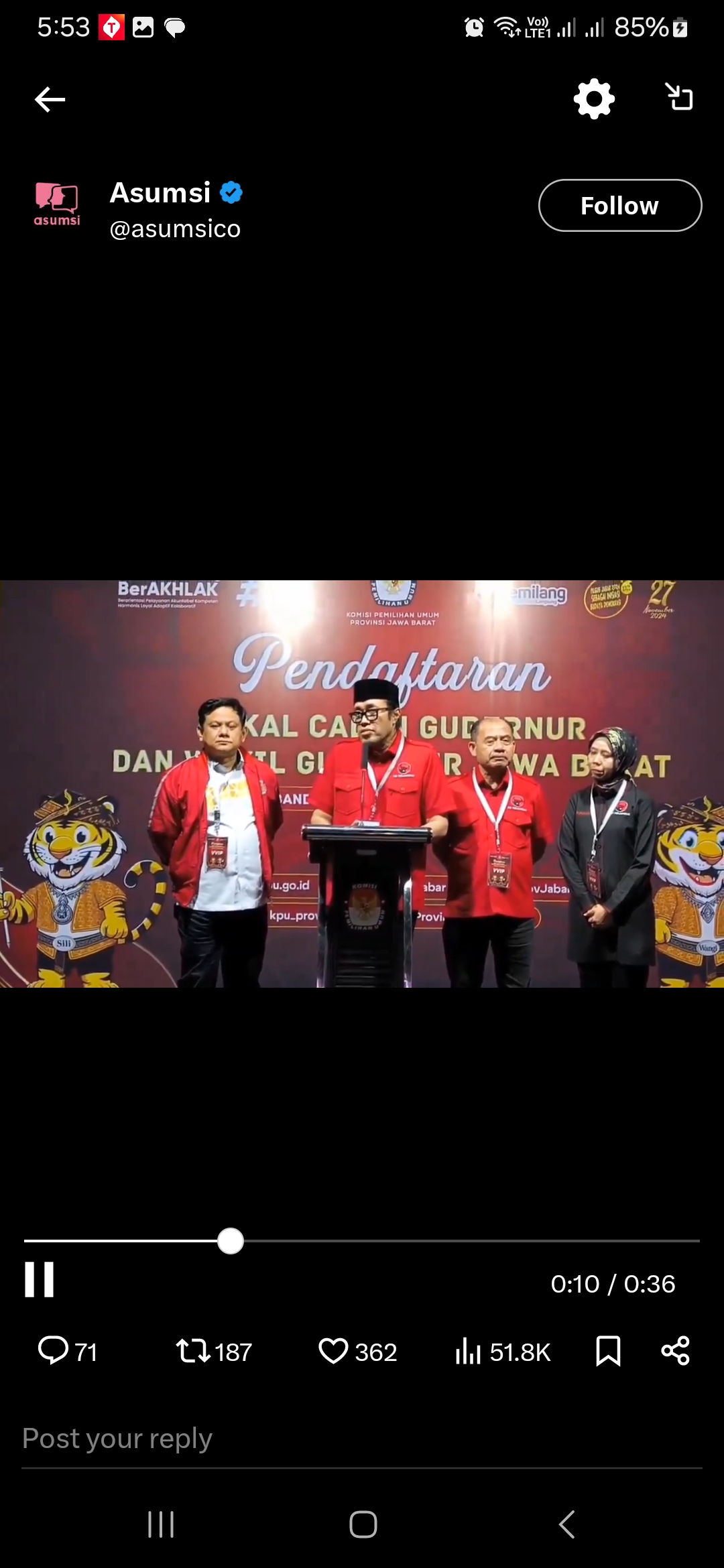 Ketua PDIP Jawa Barat menyebut Mulyono dan Geng. Sumber: Twitter/X