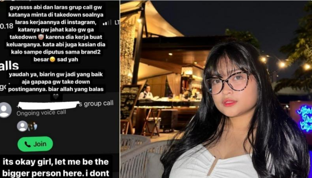 VIRAL: eger! TikToker Laras Gartiana Terseret Skandal Selingkuh, Chat Mesum Terungkap. (FOTO: X)