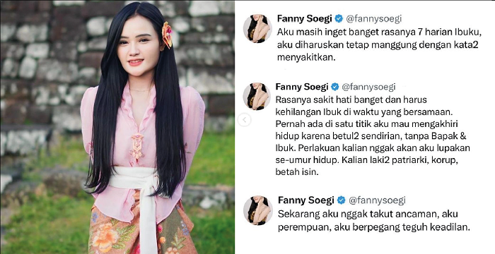 Fanny Soegi Ungkap Ketidakadilan di Balik Kisruh Lagu Asmalibrasi (Tangkapan Layar X)