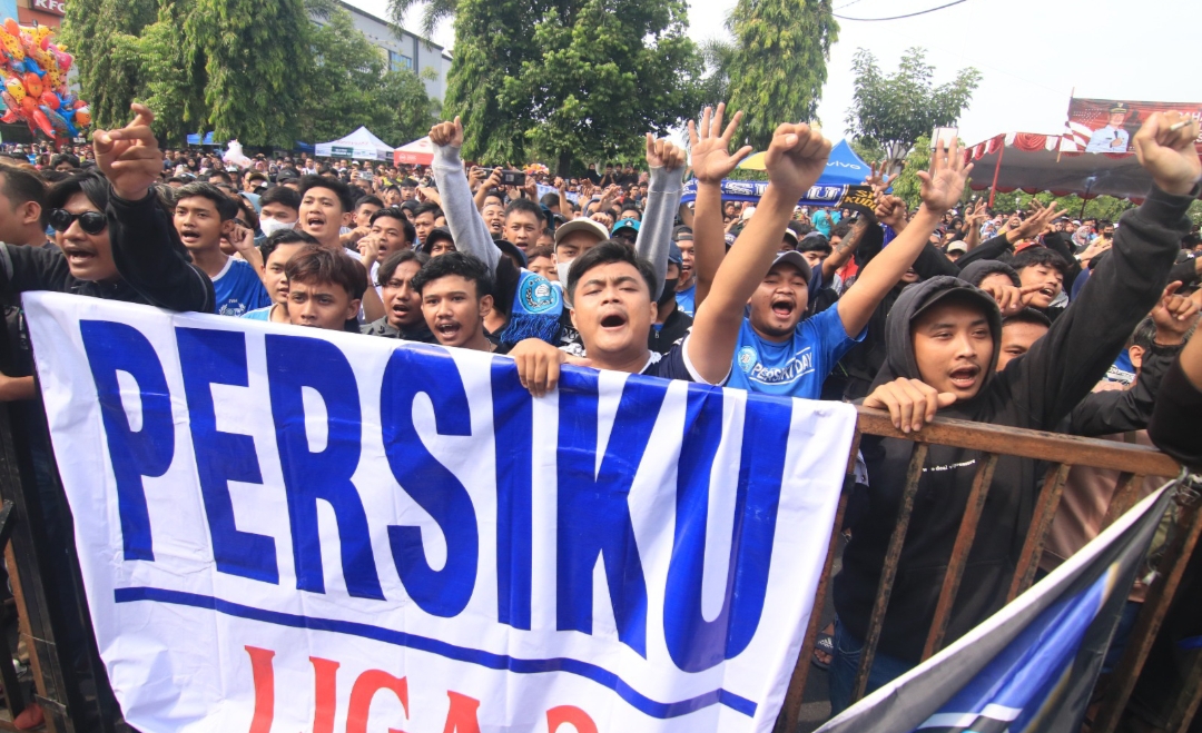 RAMAI: Ribuan suporter bakal mendukung Persiku Kudus jelang Derbi Muria melawan Persijap Jepara.