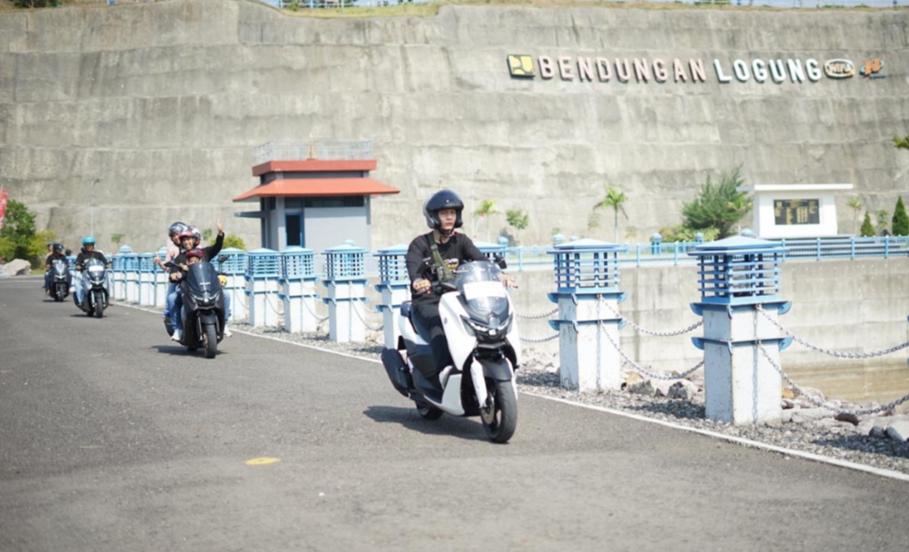 SERU: Keseruan saat ouring explore wiisata Kudus bareng Nmax &ldquo;Turbo&rdquo; baru-baru ini.