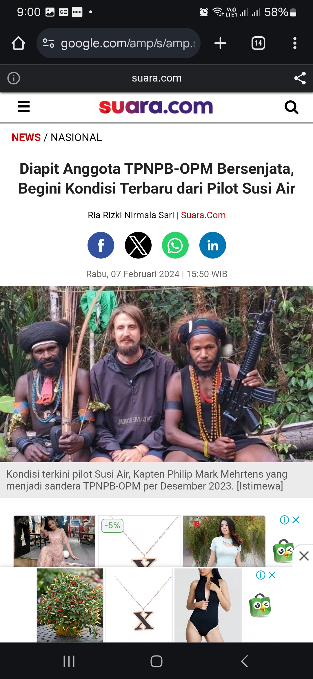 Phillip Mark Mehrtens saat masih disandera sebelum akhirnya bebas.