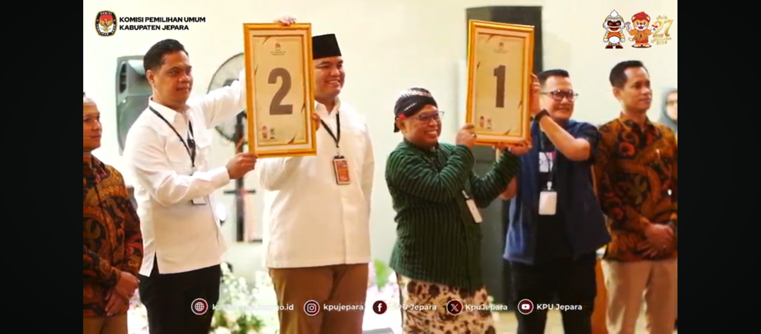 LANCAR: Pengundian pasangan calon bupati dan wakil bupati Jepara.