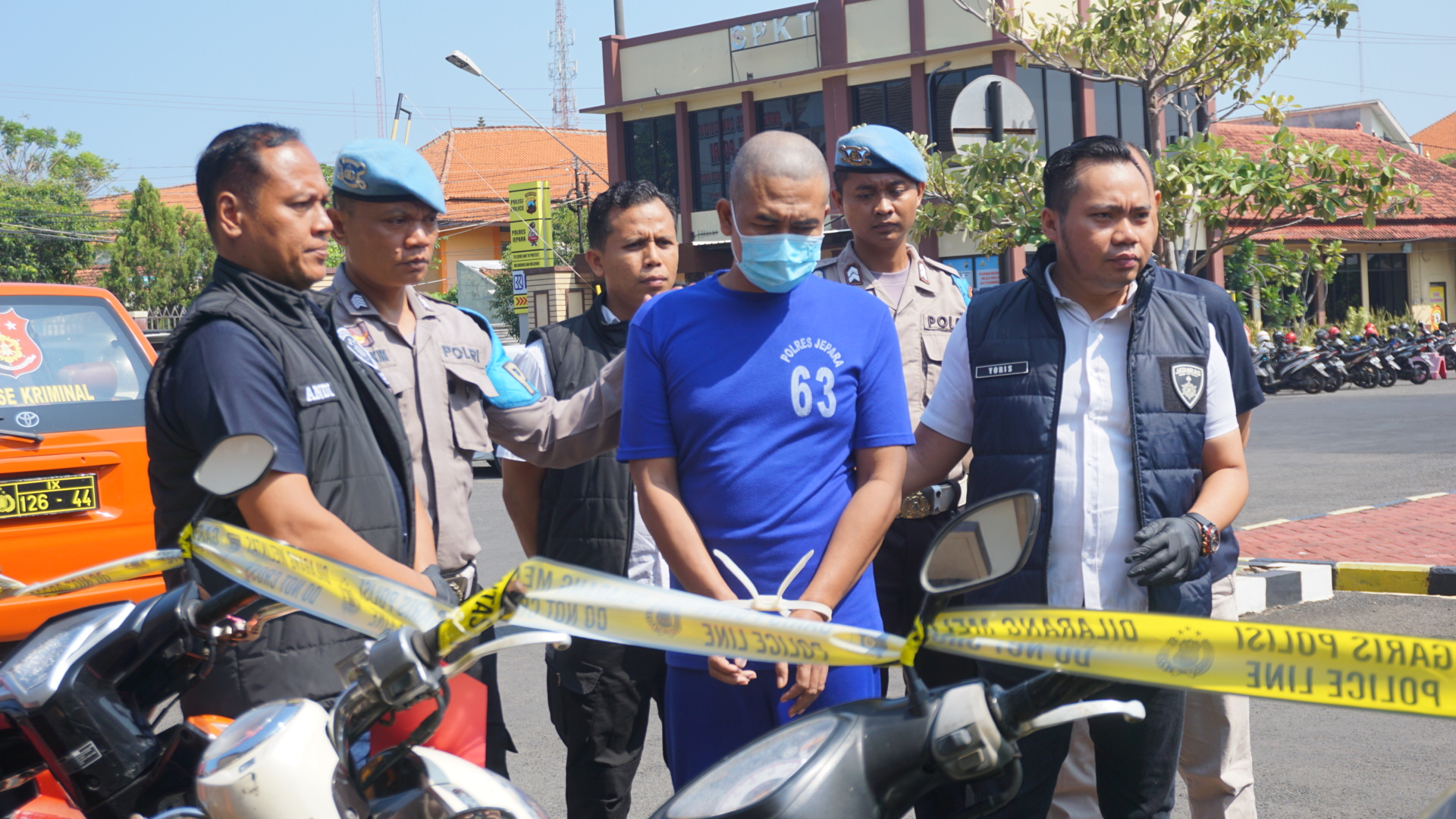 AMANKAN: Satuan Reserse Kriminal (Satreskrim) Polres Jepara Polda Jawa Tengah, berhasil meringkus pria berinisial KA (47) karena mencuri motor.