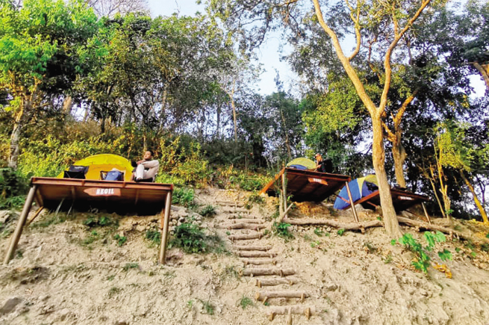 VIEW ALAM LEPAS: Kondisi view wana wisata Sandieng Selora, Desa Rakitan, Kecamatan Sluke yang dirintis menjadi desa wisata anyar tahun ini.