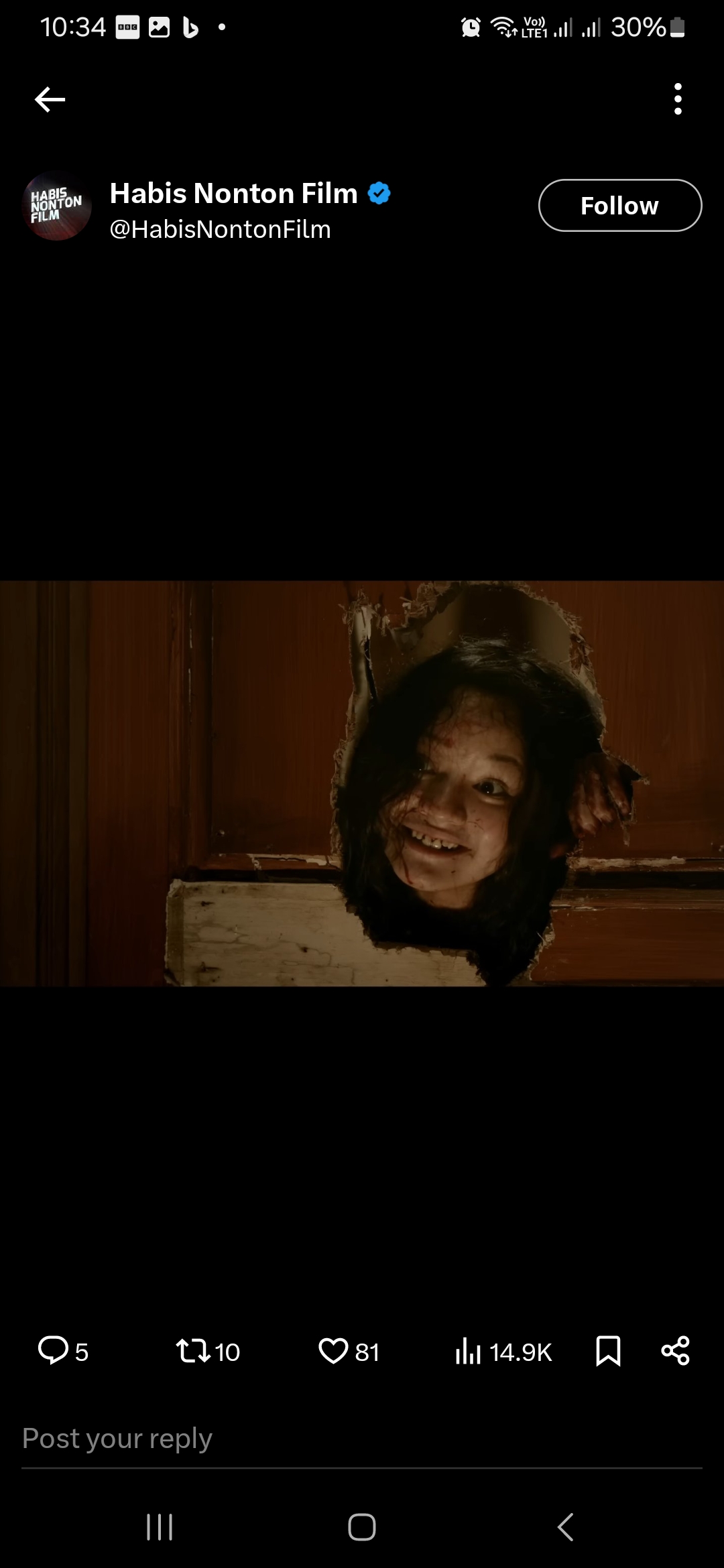 Salah satu adegan dalam film Sumala.