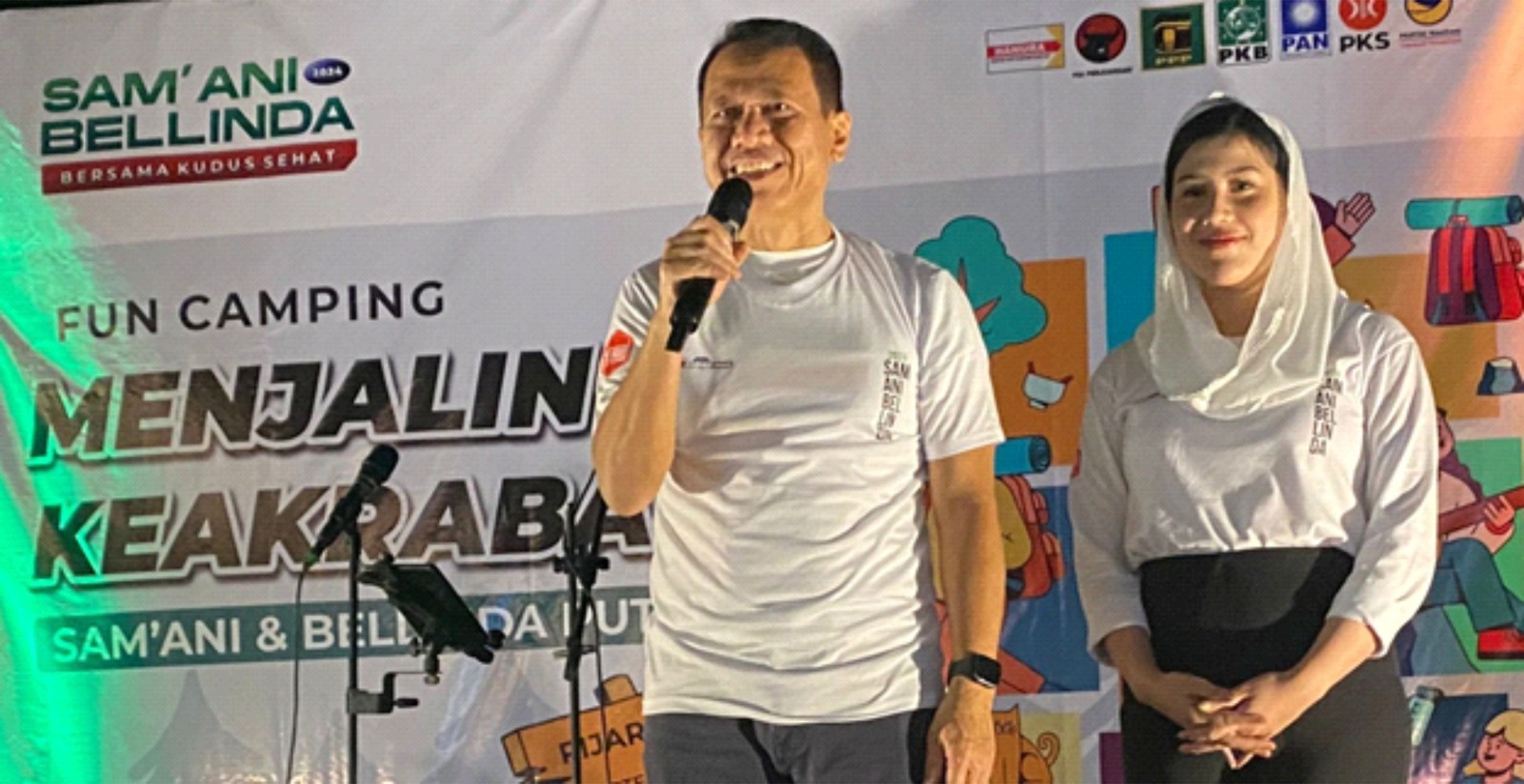 PEDULI GEN Z: Sam&rsquo;ani dan Bellinda dalam acara diskusi Fun Camping di Pijar Park, beberapa waktu lalu.