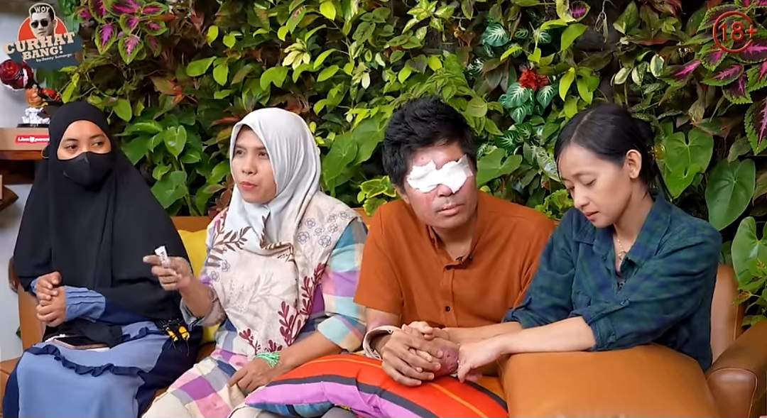 Keluarga Agus Salim saat memberi klarifikasi soal uang donasi