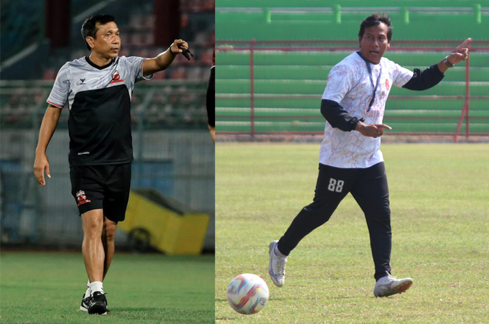CALON KUAT: Sosok Alfiat (kanan) dan Widodo Cahyono Putro (kiri) tengah santer dikabarkan bak melatih Persijap.