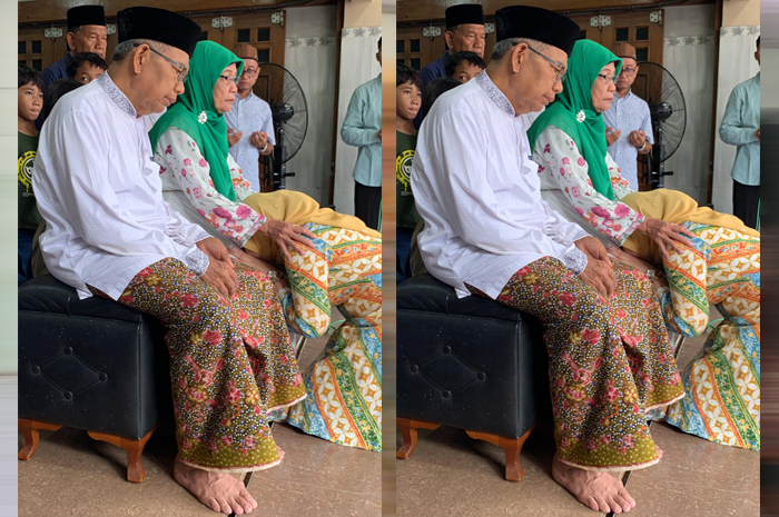 MOHON RESTU: Calon Bupati Nomor Urut 01 Vivit Dinarini Atnasari sukeman mohon restu dari kedua orang tuanya.