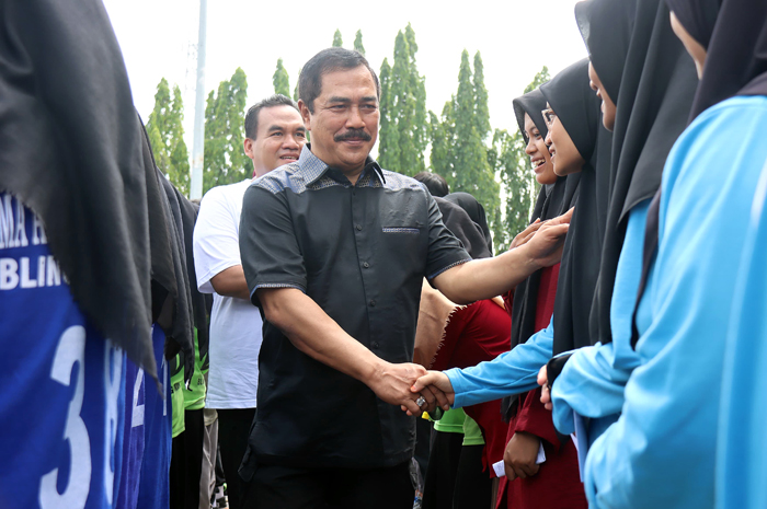 SILATURRAHMI: Menteri Imigrasi dan Pemasyarakatan Komjen Pol (Purn) Agus Andrianto berkunjung ke Blora kemarin.