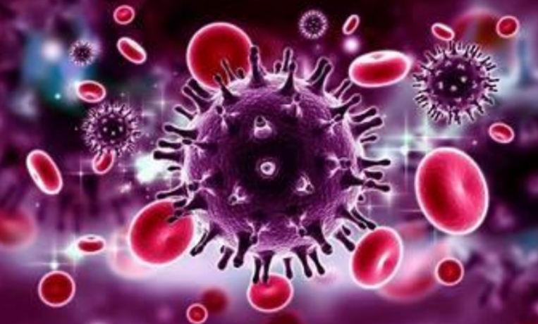 Illustrasi virus HIV.