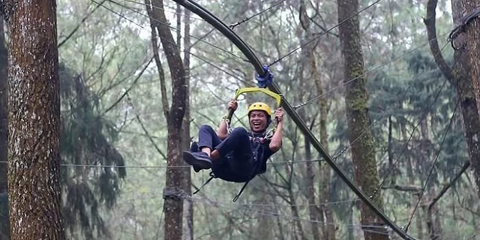 Wisata outbound Semarang Kopeng Treetop (IG @kopengtreetop)