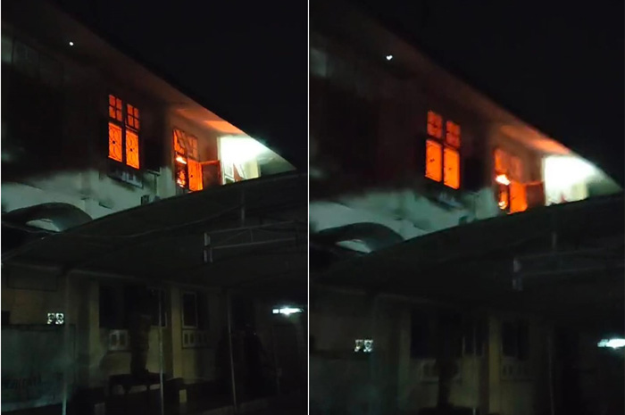 TERBAKAR: Ruang kelas SMA N 1 Purwodadi terbakar akibat korsletin dari kipas angin yang lupa dimatikan, Selasa dini hari, Selasa (14/1).