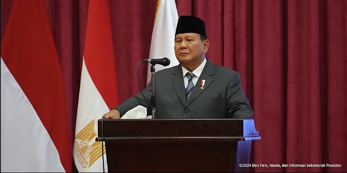 Pidato Presiden Prabowo di Universitas Al-Azhar, Kairo, Mesir (YouTube: Sekretariat Presiden)