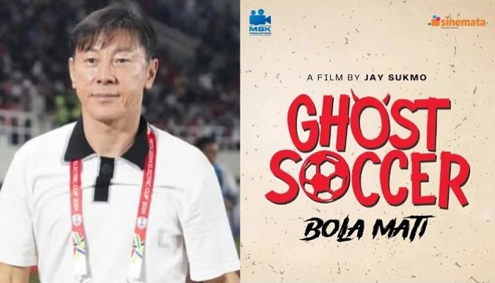 Shin Tae-yong terlibat dalam proses syuting di film Ghost Soccer: Bola Mati (Foto : Tangkapan layar IG @shintaeyong7777 @ghostsoccer.film @multibuanakreasindo)