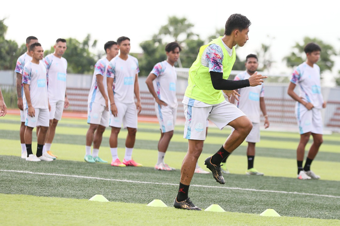MOMENTUM: Para pemain Persipa Pati melakoni latihan rutin jelang laga menghadapi Persipura Jayapura pada lanjutan Liga 2 Nasional, pekan ini.