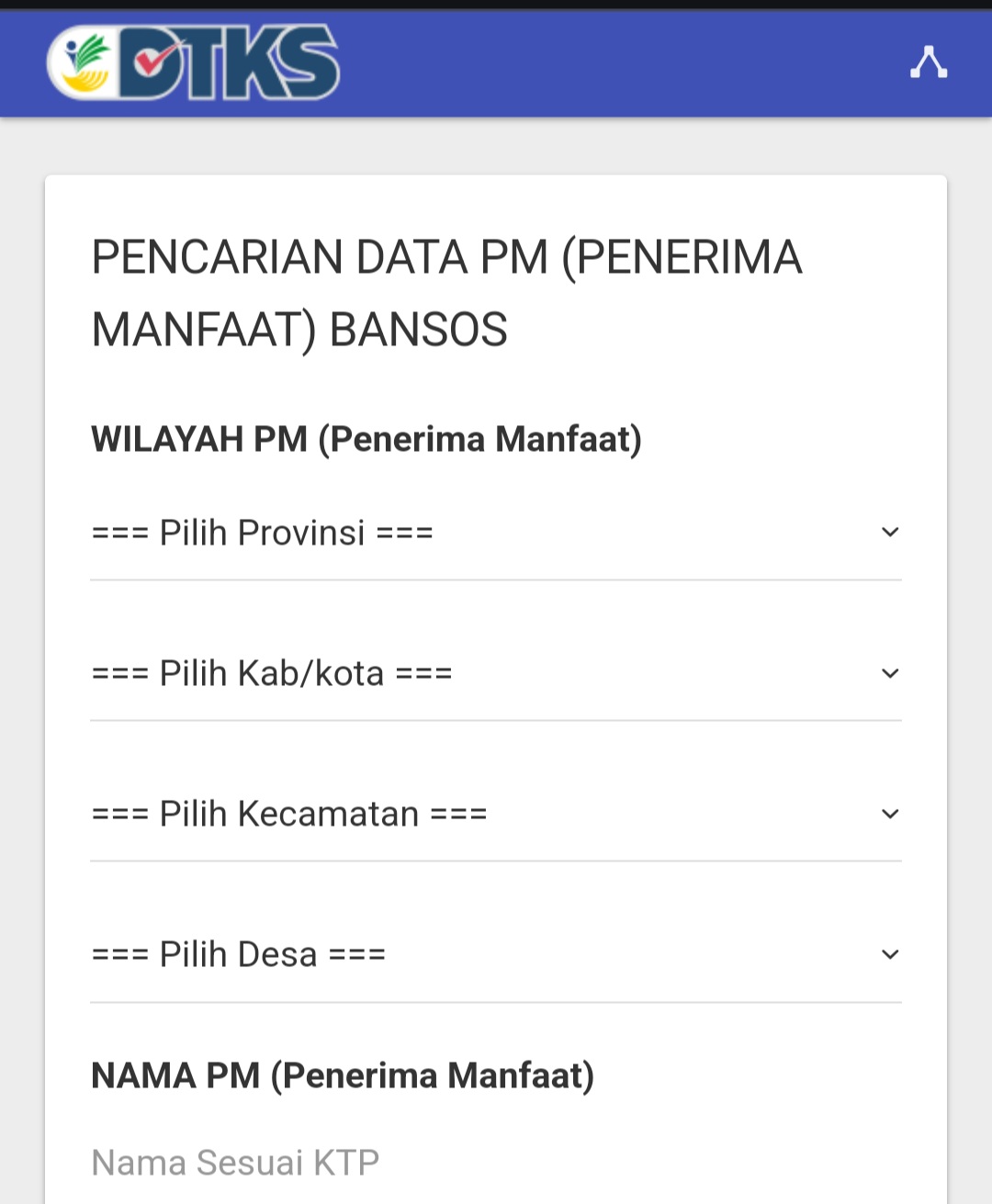 BANSOS: Tangkapan layar laman cek bansos Kemensos 2025