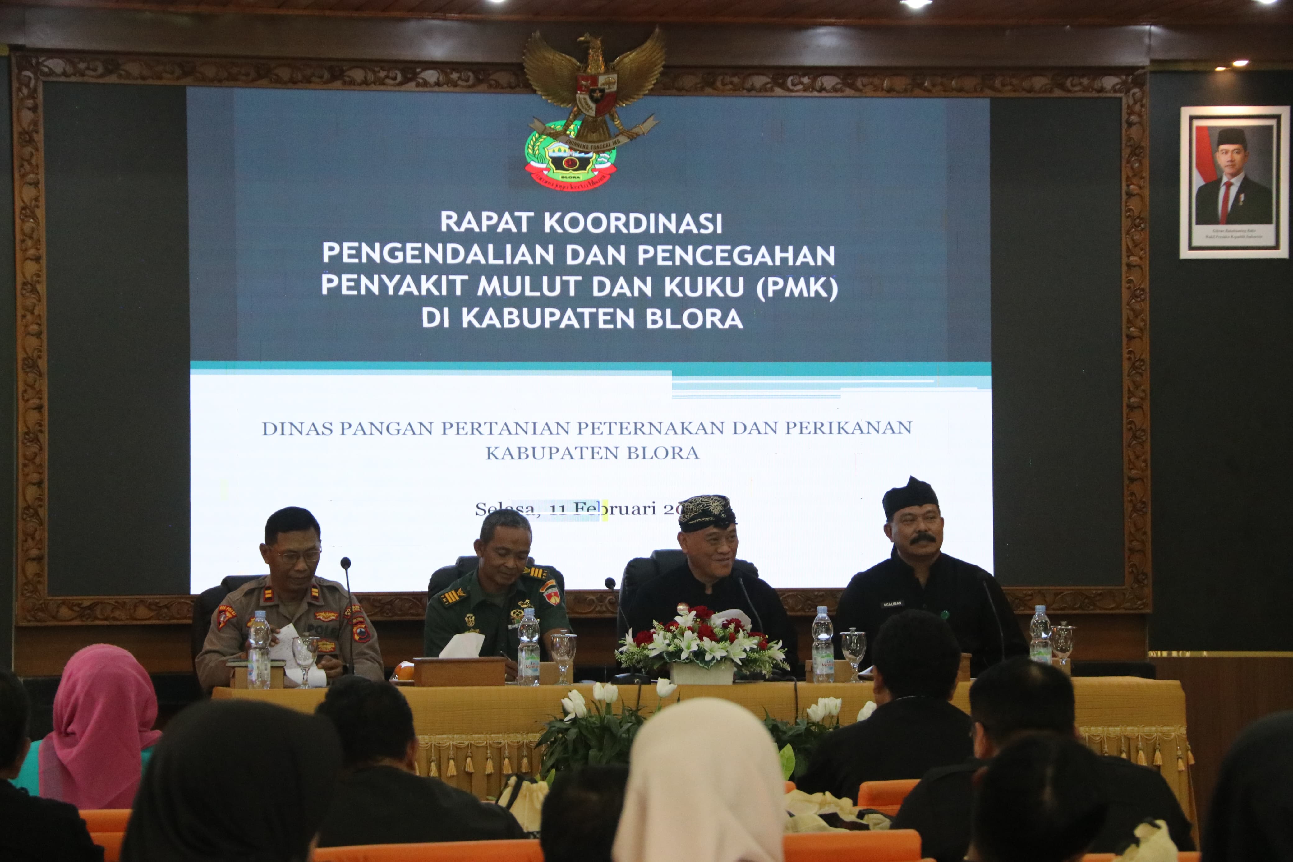 KOORDINASI: Rapat koordinasi Pengendalian dan Pencegahan PMK di Blora