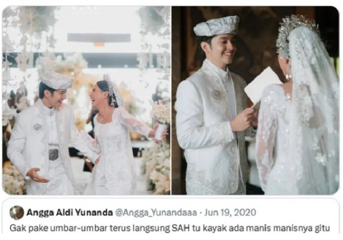 Pernikahan Angga Yunanda dan Shenina Cinnamon