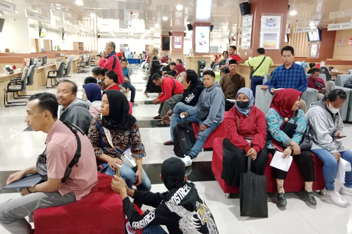 PELAYANAN: Kondisi layanan Dispendukcapil yang ada di Mal Pelayanan Publik (MPP) Srikandi Purwodadi.