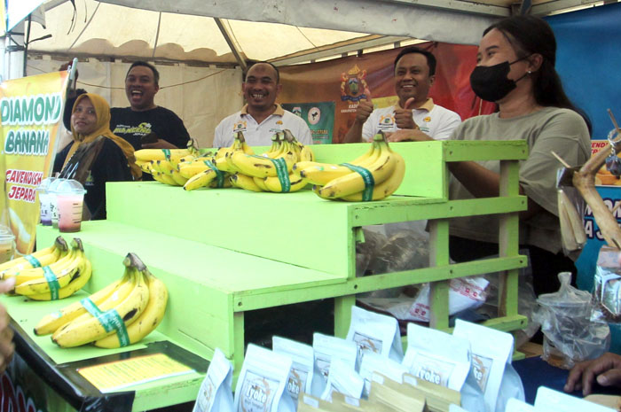 TINGKATKAN KUALITAS: Pelaku UMKM memasarkan produknya dalam sebuah pameran di Jalan Kartini Jepara beberapa waktu lalu.