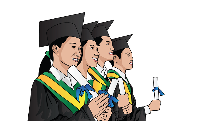 ilustrasi Wisuda mendapat gelar Sarjana
