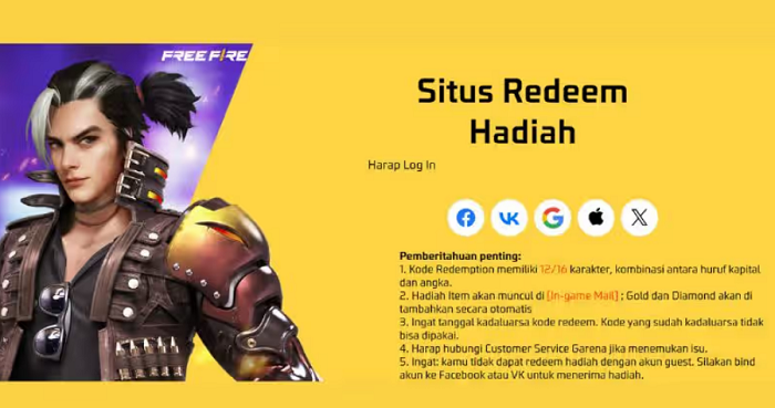 Reedem Hadiah Free Fire