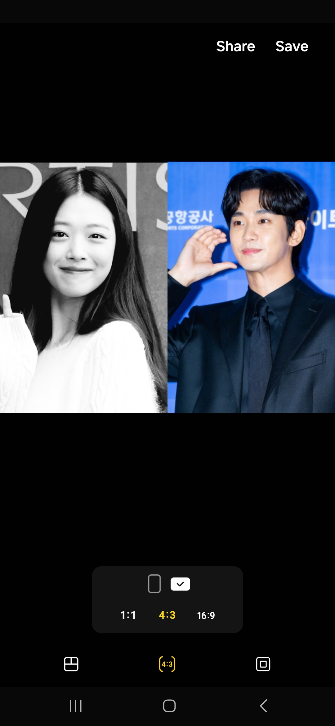 Kolase foto mendiang Choi Jinri (Sulli) dan Kim Soo Hyun. Foto: Tangkapan Layar Instagram Reels.