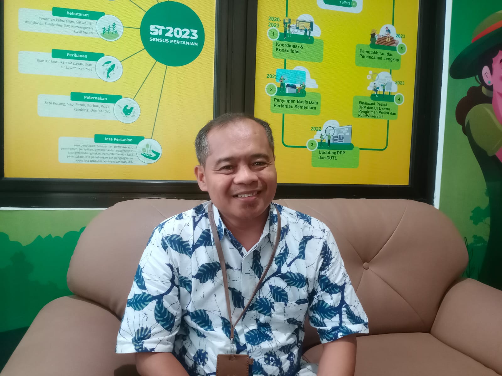 MANDIRI: Statistisi Madya BPS Kudus, Agung Kusuma saat menjelaskan terkait program Desa Cinta Statistik (Desa Cantik), baru-baru ini.