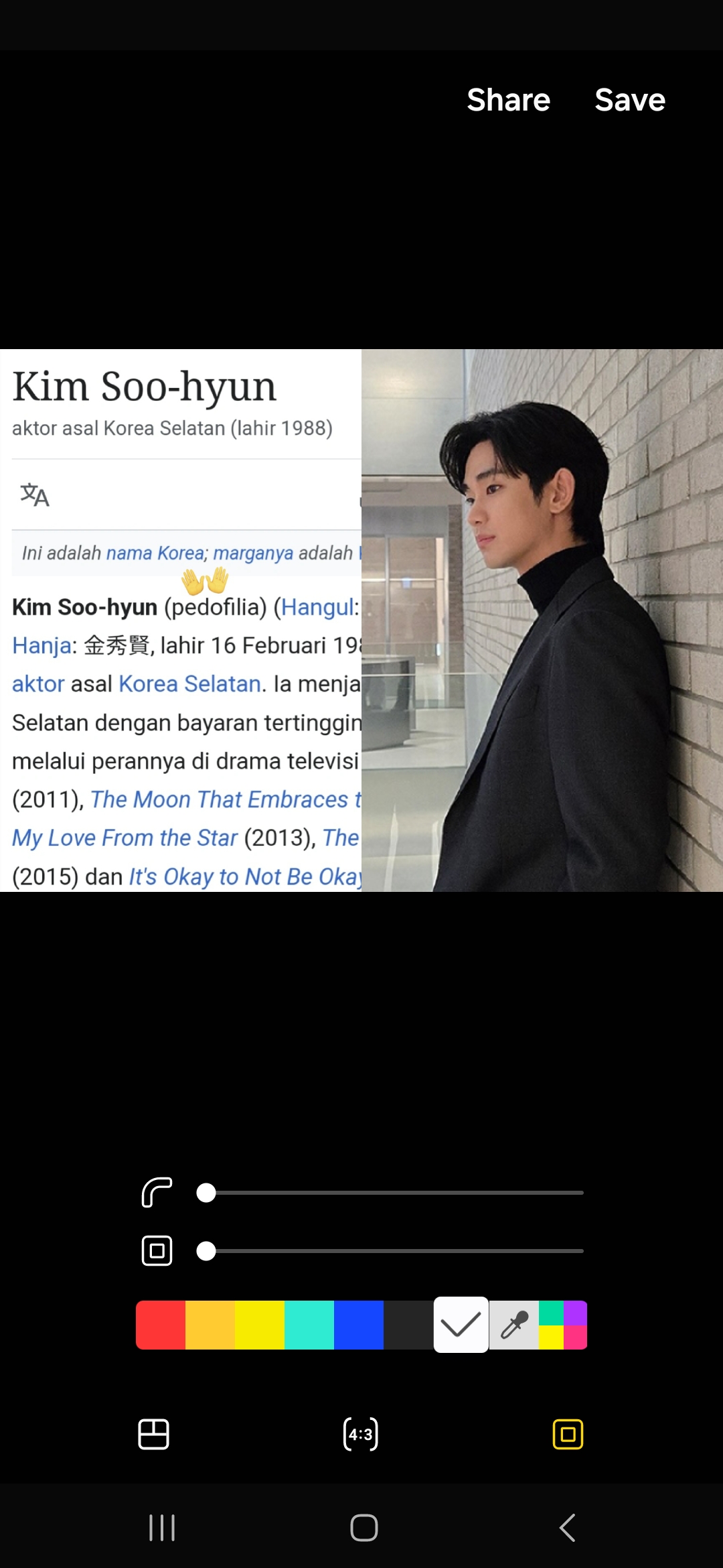 Tangkapan Layar Wikipedia KSH yang sempat berubah. Sumber: X
