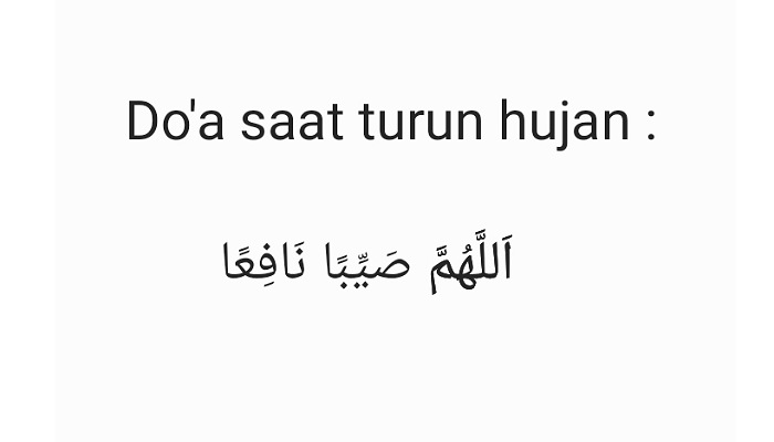 Salah satu doa saat turun hujan agar membawa berkah