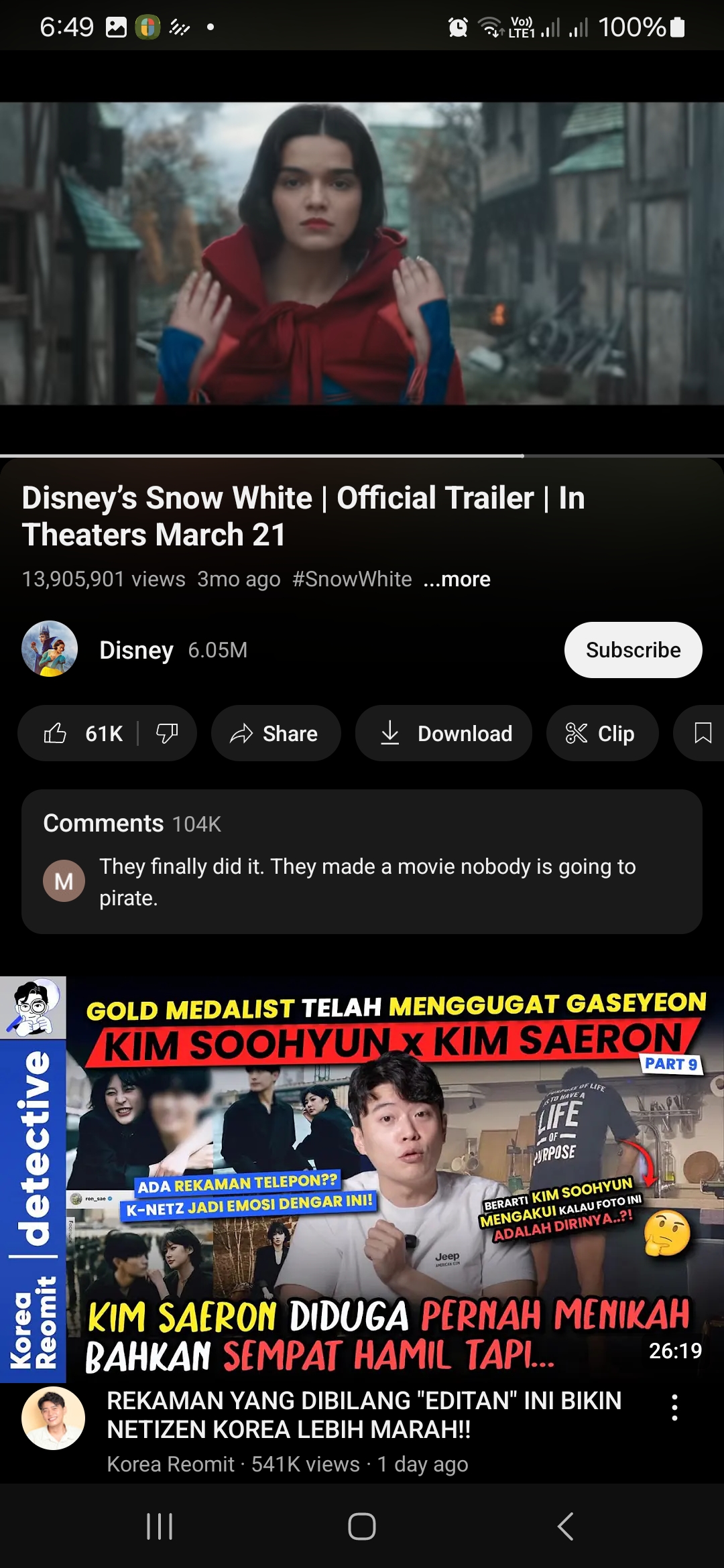 Tangkapan layar trailer Youtube: Disney