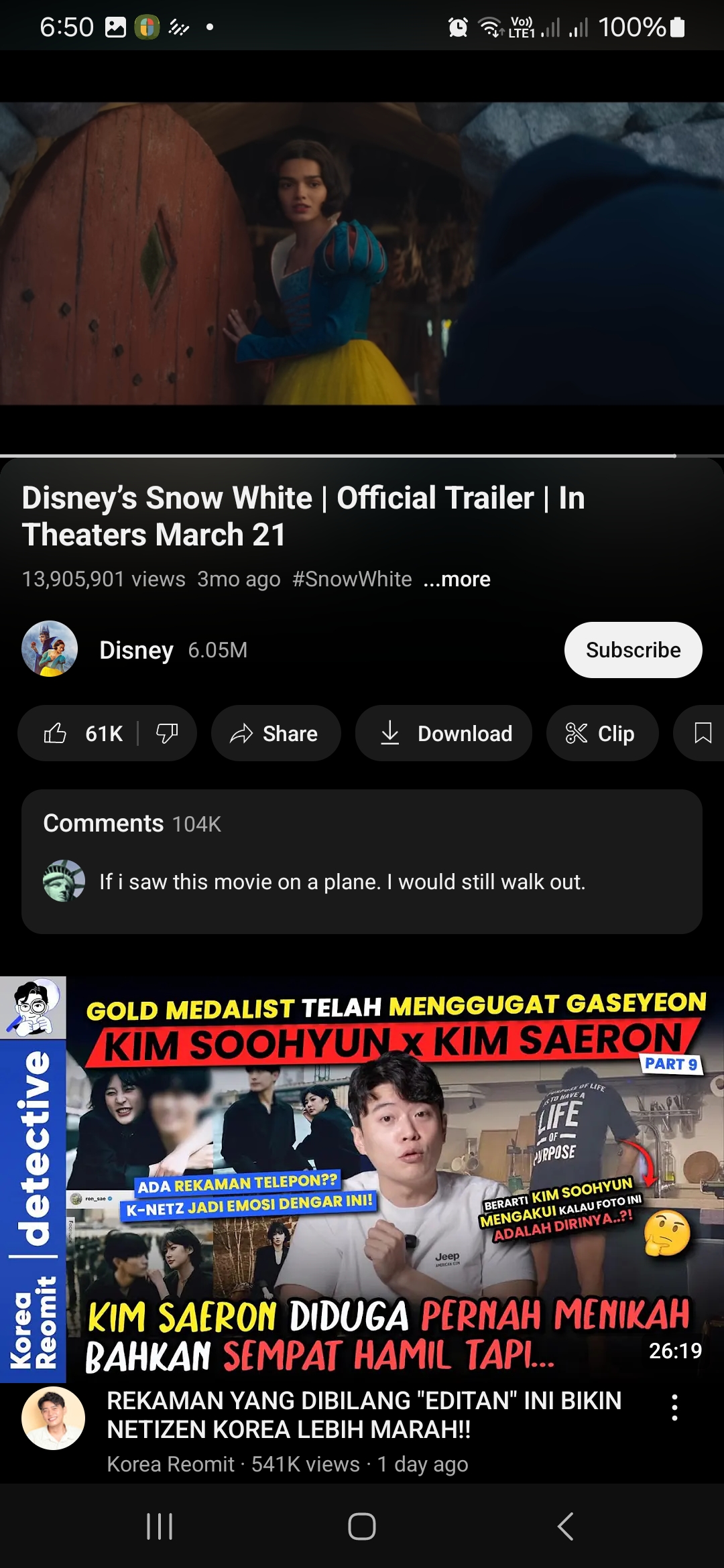 Tangkapan Layar Youtube Trailer