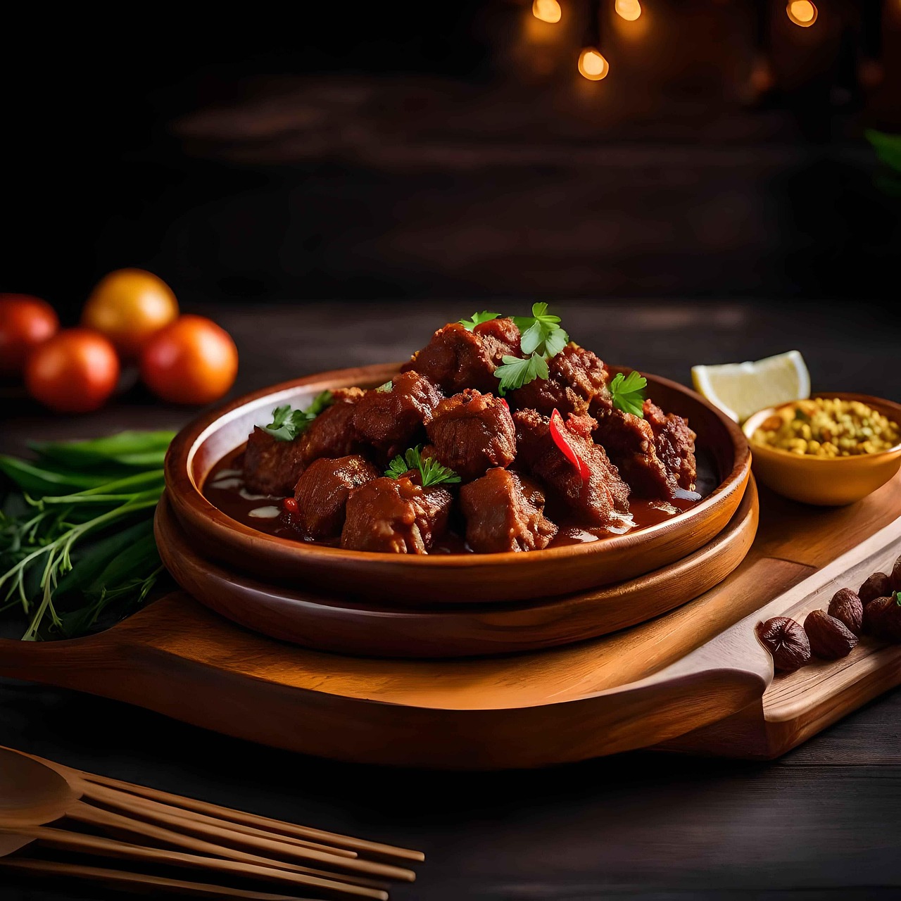 Ilustrasi Rendang oleh AI