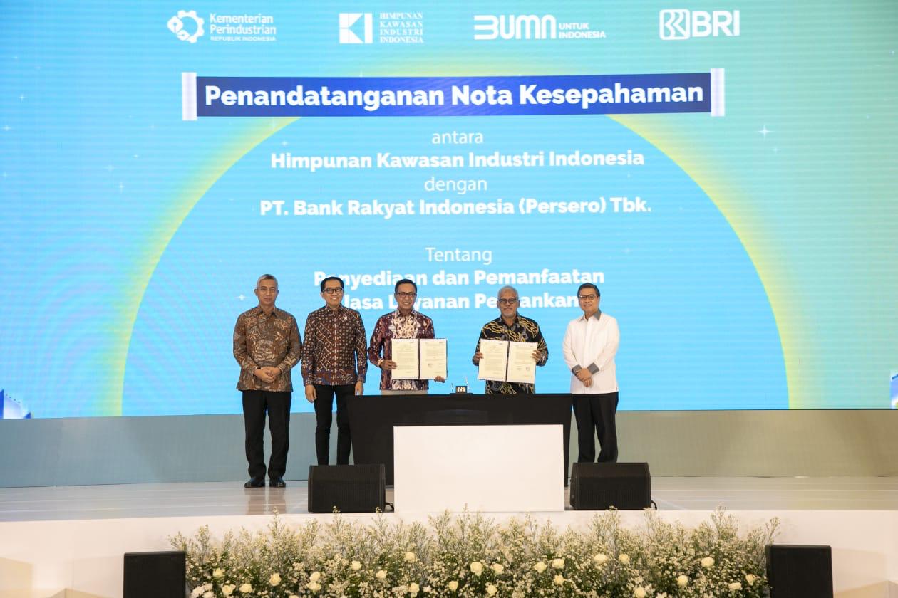 Penandatanganan Nota Kesepahaman antara BRI dengan Himpunan Kawasan Industri Indonesia
