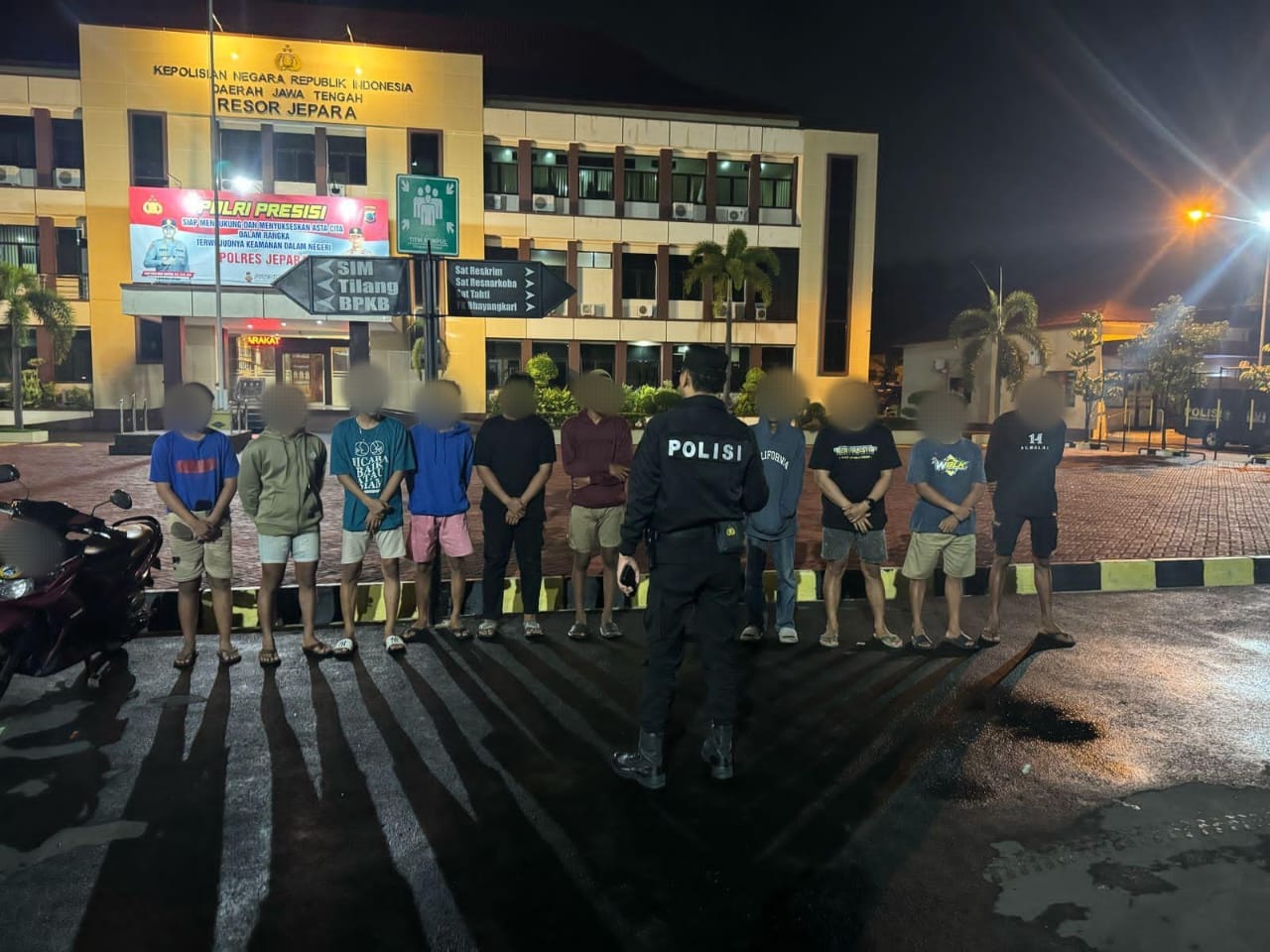 Tim Patroli Siraju Polres Jepara Amankan Sekelompok Pemuda yang Konsumsi Miras, Konvoi dan Blayer Motor di Bulan Ramadan